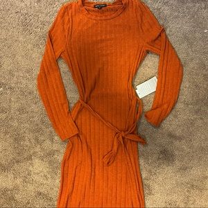Max + Ash Burnt Orange Sweater Dress NWT
